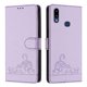 thumbnail image 1 of Funda tipo cartera FOXDOCK para Samsung Galaxy A10S/M01S con soporte, ranuras, RFID, diseño de gato, 1 of 5