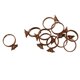thumbnail image 4 of Ajuste de filigrana de anillo ajustable de 10 piezas en blanco / base para encontrar cobre retro, 4 of 5
