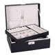 thumbnail image 1 of 1pc Joyero Organizador De Doble Capa Para Pendientes Anillos Collar Negro, 1 of 5