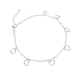 thumbnail image 1 of Tobillera Plata Corazones Colgantes, 1 of 5