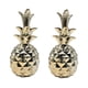 thumbnail image 1 of Set 2 Figuras Piñas Decorativas De Ceramica Adorno Decohogar dorado, 1 of 10