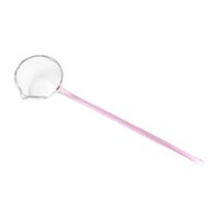 Magideal - Cuchara Para Servir De Vidrio Grande, Cuchara Para Servir, Utensilios De Cocina Con Mango Largo De 9,92 Pulgadas, Cuchara Para Sopa, Cuchara Para Rest Rosado