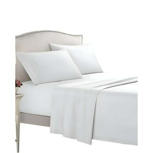 Genérico - Juego De Sabana 2 Plazas 500 Hilos Blanco