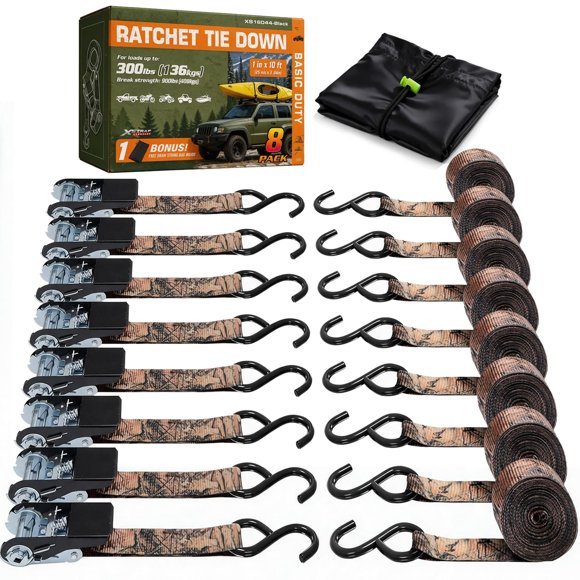 Correas de trinquete XSTRAP STANDARD 3 m, paquete de 8, 136 kg