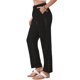 thumbnail image 4 of INSPIRE CHIC Pantalones de Lino para Mujer Verano Casual de Cintura Alta con Cordón de Algodón Pantalones Largos L Negro, 4 of 6