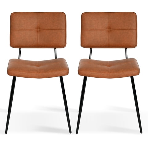 Novahus - Pack 2 Silla Comedor Karomi Vintage Pu Café