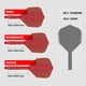 thumbnail image 3 of Alas y eje integrados para dardos Target Darts No.6 Rojo - Pack de 3, 3 of 6