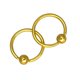 thumbnail image 1 of 1 Pares De Anillo De Aro De Cuentas Cautivas De Labio Tragus De Nariz De Acero Inoxidable Dorado, 1 of 3