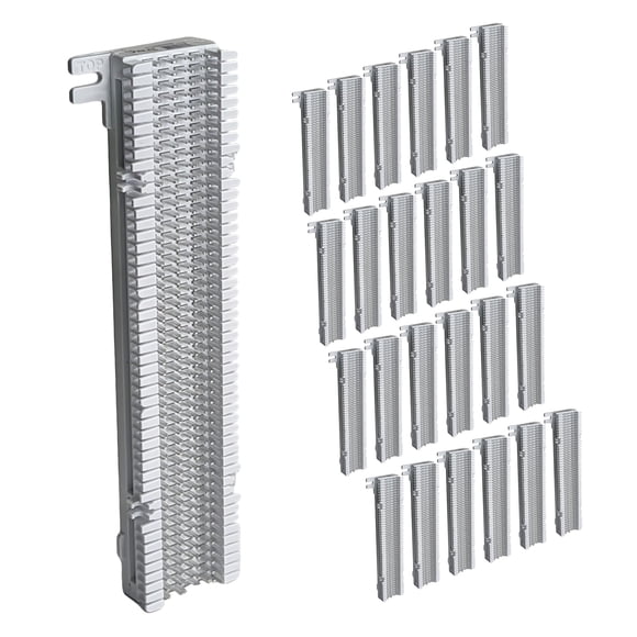 Bloque de cableado ICC 66M, 50 pares sin soporte, paquete de 25 unidades, blanco