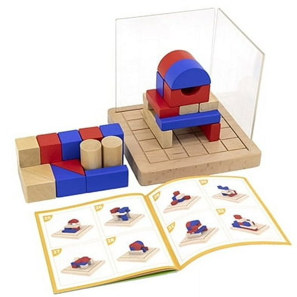 Juego De Bloques 3d De Construcción Hechos De Madera
