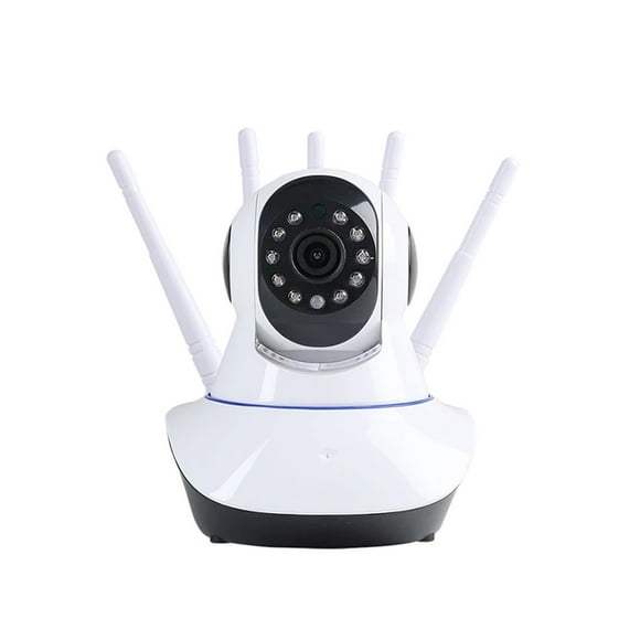 Camara Seguridad IP Wifi 5 Antenas 360° Blanca