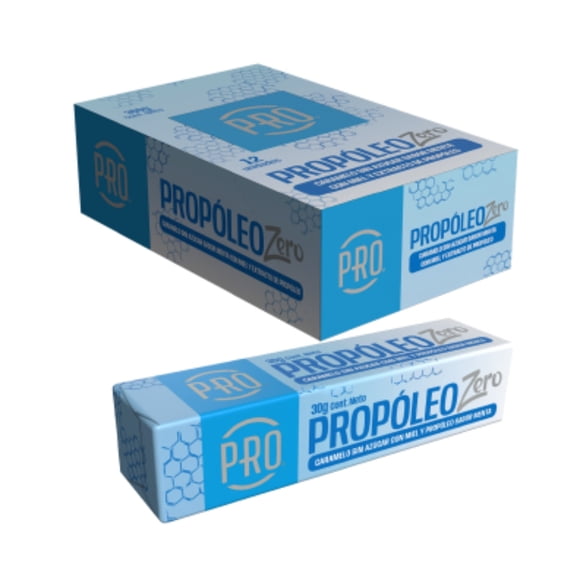 Caramelo propóleo pro zero menta stick 30 gr, 30 g