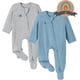 thumbnail image 1 of Conjunto Momcozy Body Con Cubierta Para Pies Fibra De Bambú 0-3 Meses Azul + Gris, 1 of 3