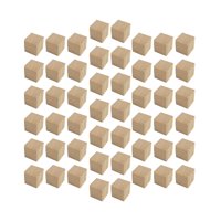 Magideal - 50 Piezas De Bloques De Madera, Bloques Apilables Para Niños, Aprendiendo A Jugar, Cubos De Madera Sin Terminar, Bloques Cuadrados Para Hacer Rompecab