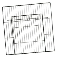 Magideal - Puerta De Corralito Portátil Para Mascotas, Jaula De Bricolaje, Suministros De Hierro, Cerca De Alambre De Hierro Expandible, Para , Cuadrícula Negra Cuadrícula Negra Densa