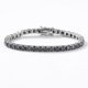 thumbnail image 1 of Pulseras de Tenis de Moissanita Gris de 4 Mm para Mujer Unisex Chapadas en Plata 925 Pulsera de Tenis de Oro Blanco de 18K para Hombre Color D VVS1 Pulsera de Diamante de Moissanita Joyería 16-23 Cm, 1 of 10