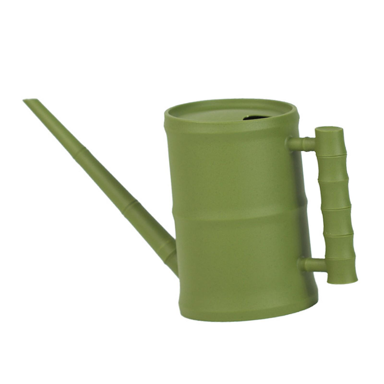 Ioensy - Jarra De Regadera De 1,6 L Con Boquilla Larga Para Césped De Jardín, Versátil, Ligera, Verde