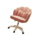 thumbnail image 1 of Silla de oficina giratoria de 360 ​​grados con 5 ruedas y respaldo ergonómico. Rosa, 1 of 5