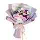 thumbnail image 3 of Flor De Rosa De Jabón De Lujo, Flores Artificiales Para Aniversario Día De Acción De Gracias Púrpura, 3 of 3