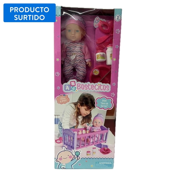 Muñeca Bostecitos con Cuna o Silla - Surtido 1 Un