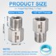 thumbnail image 2 of Uxcell 2Pcs 304 Acero Inoxidable Forjado Accesorio de Tubería, Adaptador de Rosca Hembra 1/2" NPT a M24x1.5, Adaptador de Tubería Hexagonal para Conexión de Línea de Manguera, Plata, 2 of 6