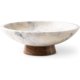 thumbnail image 1 of Cork Mill Marble Decorative Bowl with Acacia Wood Pedestal, 1 of 3