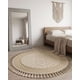 thumbnail image 3 of Alfombra Redonda Estilo Boho Chic con Flecos Textura sisal 80cm, 3 of 8