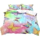 thumbnail image 1 of 3PCS Pink Bedding White Duvet Cover Full Kids Bedding Gold Glitter Crown Castle Fairy Tale Princess Comforter Bedspread Quilt Cover, 1 of 5