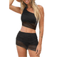 thumbnail image 1 of Bikini de un solo hombro y falda de malla Gloriahoon, 1 of 6