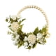 thumbnail image 1 of Guirnalda para puerta, aro de de madera para pared, , corona de primavera para fiesta de Festival, adorno de decoración , Blanco, 1 of 5