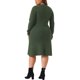 thumbnail image 3 of Vestido Suéter de Halloween para Mujeres de Talla Grande Agnes Orinda Cuello Redondo Manga Larga Tejido de Punto Otoño Invierno Vestidos Suéter 1X Verde Militar, 3 of 5