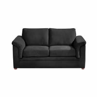 Latam Home - Sofa Ancona 2C Tela Velvet Negro