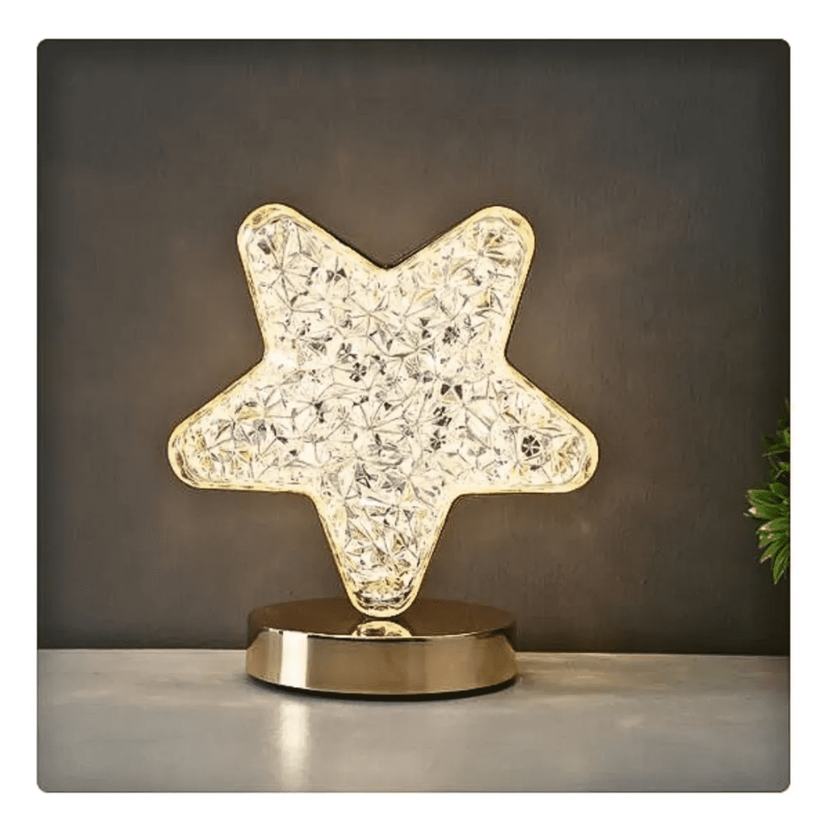 Genérico - Lampara Estrella De Mesa Control Táctil Recargable Luz Led Ajustable