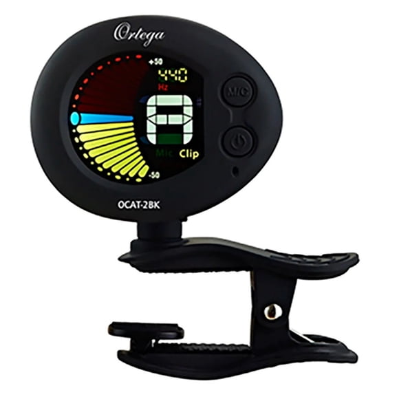 Afinador y metronomo de clip para guitarra Ortega OCAT-2BK