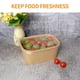 thumbnail image 5 of Recipientes para alimentos Celel, 50 unidades, papel de 1 litro con tapa, aptos para microondas, 5 of 7