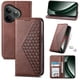 thumbnail image 3 of Funda Flip FOXDOCK para Realme GT 6 , Estilo Billetera con Diseño Rombo, Correa de Mano y Soporte, Uso Diario, 3 of 6