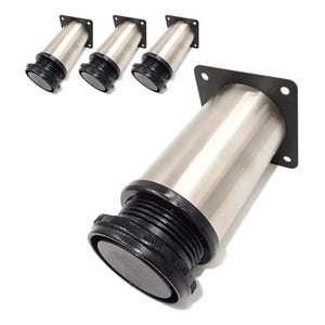 Genérica - Pack De 4 Patas Metálicas Regulables Para Muebles - 10Cm