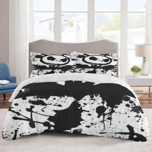 The Nightmare Before Christmas Bedding Sets Cartoon Duvet Cover Lightweight 3 Piece Bet Sets for Kids Boys Girls
