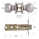 thumbnail image 5 of Cerradura Puerta Principal Acero Inoxidable Circular Plata, 5 of 7