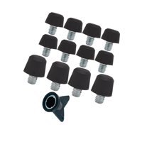 Magideal - 12 Clavos Para Zapatos De Fútbol, Accesorios Para Zapatos, Clavos Portátiles Antideslizantes Para Zapatos De Fútbol Con Llave De Repuesto Para Entre Negro