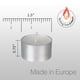 thumbnail image 2 of Velas Tealight HomeLights blancas sin perfume, paquete de 100, 2 of 7