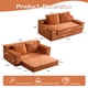 thumbnail image 2 of Loveseat Sofa, Comfortable Deep Seat Sofa Bed, Modern Small Corduroy Couch for Living Room Bedroom,Reversible Cushion with Pillows,No Assembly Required,Orange, 2 of 3