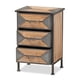 thumbnail image 2 of Mesa auxiliar Baxton Studio Laurel de metal gris envejecido y madera, 2 of 8