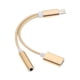 thumbnail image 1 of Adaptador De Cargador De Auriculares USB C A Conector. Jack De 3,5 Mm Convertidor De Cable De Carga De Voz Dorado, 1 of 3
