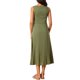 thumbnail image 3 of INSPIRE CHIC Vestido sin mangas de regreso a clases para mujer, cuello redondo, sin mangas, línea A suelta, casual, midi, verde militar, XL, 3 of 6
