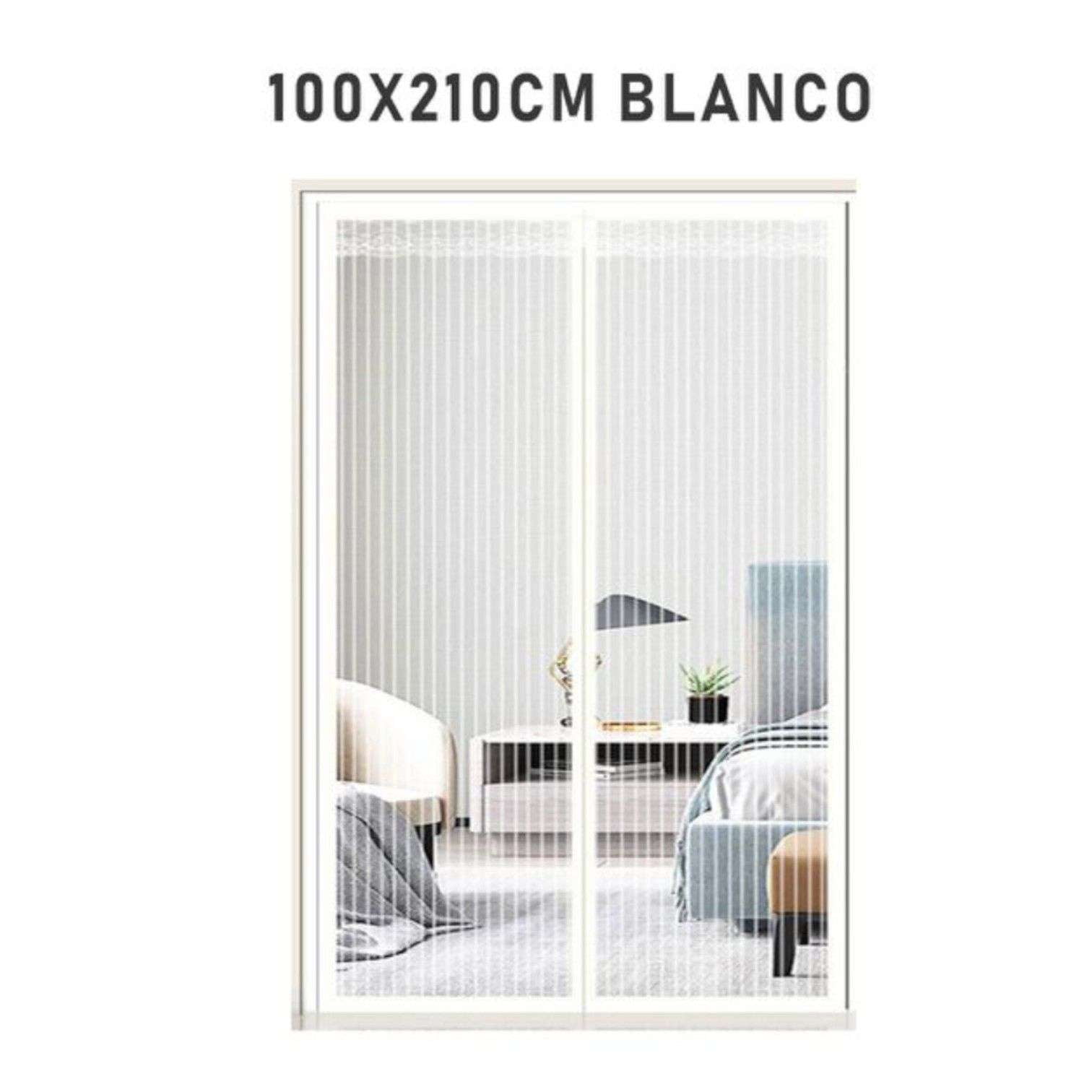 Oem - Malla Mosquitera Cortina Con Cierre De Iman 100x210cm