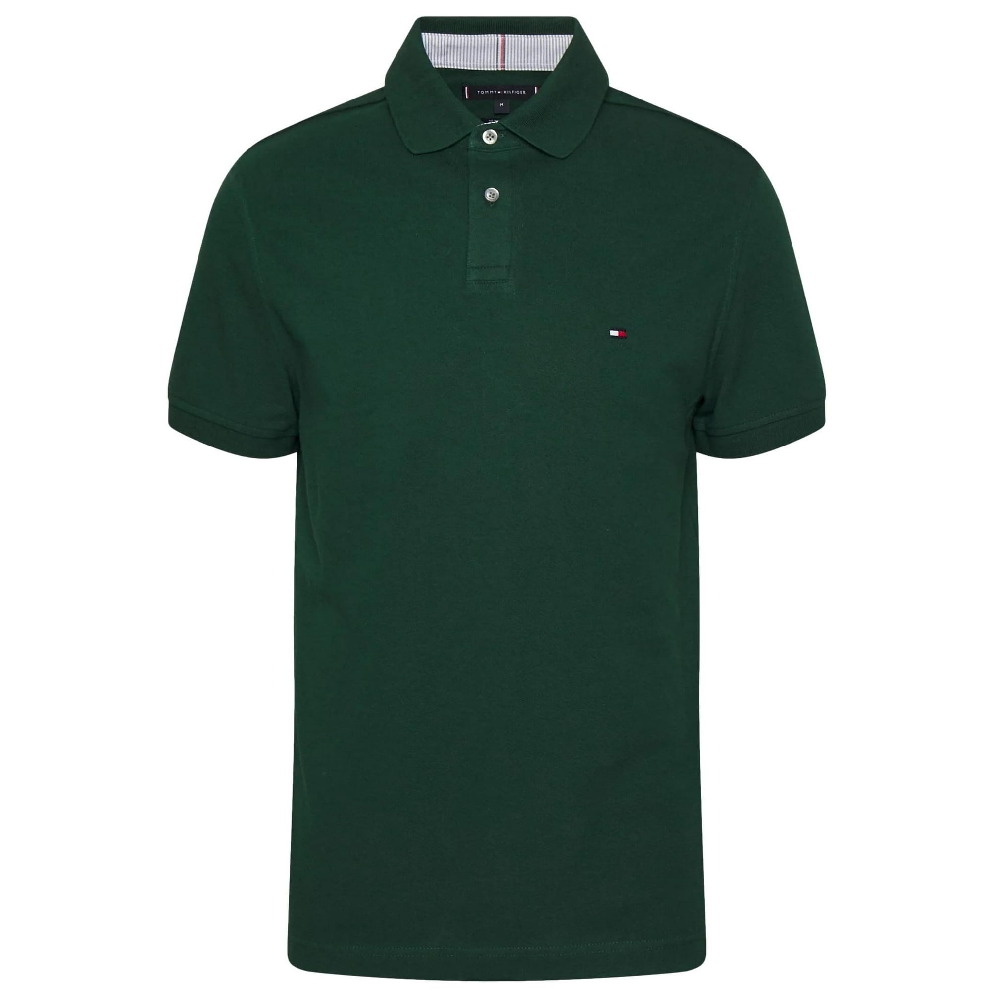 Polo Tommy Hilfiger De Corte Regular Para Hombre Huntergreen