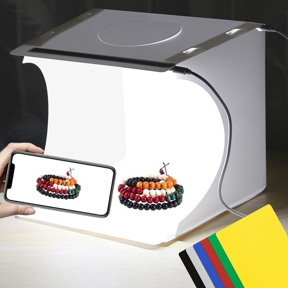 Caja de luz fotográfica DEPTHLAN 10 portátil plegable con 2 barras de luz