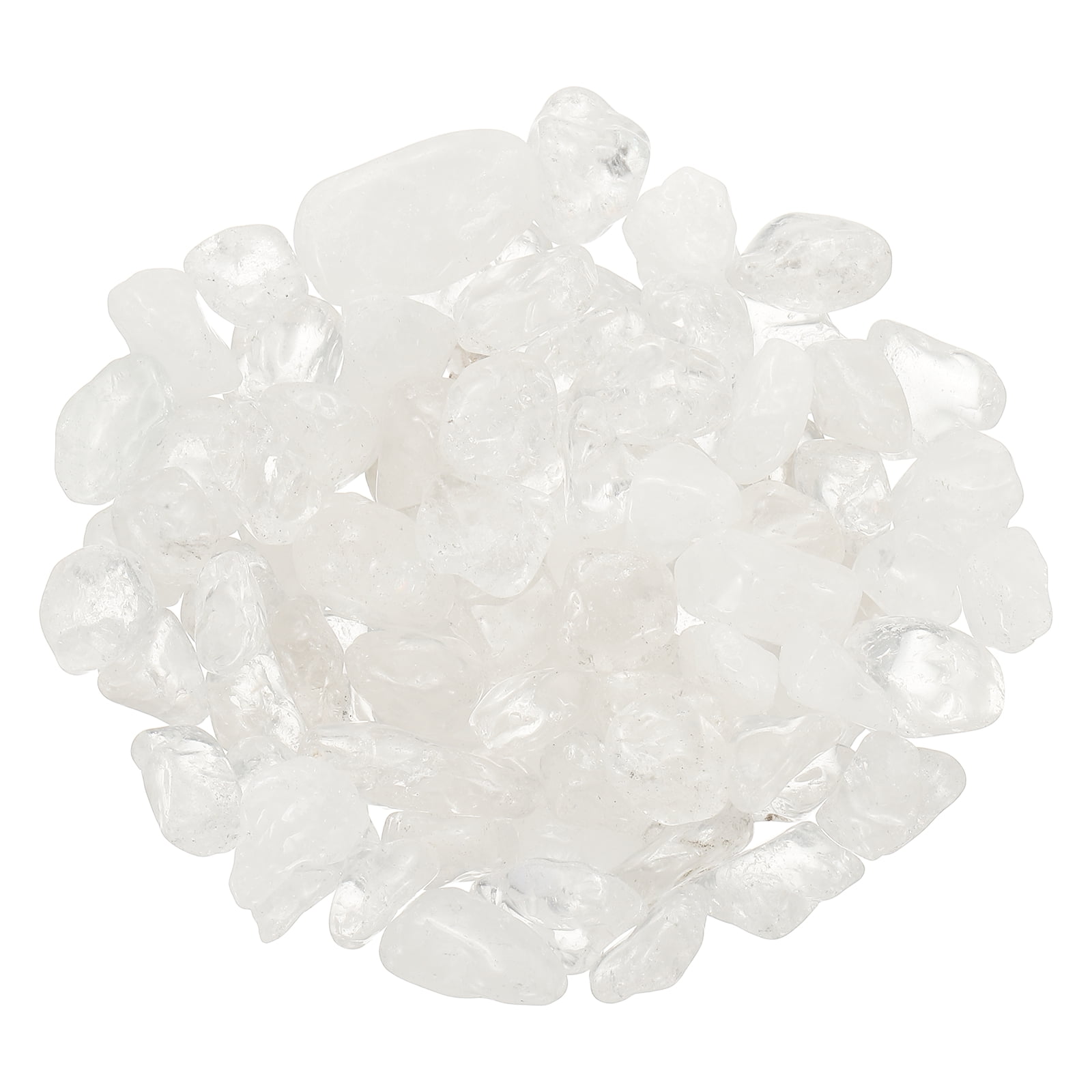 Uxcell Chips de Cristal Piedra 0.44 Lb Fluorita Grava de Acuario Rocas Cuarzo Blanco 9-26 mm Destinado para Pecera
