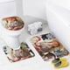 thumbnail image 4 of Ana de las tejas verdes-theme 4-Piece Shower Curtain Set with Rugs, Waterproof Bathroom Decor Set Includes Bath Mat, U-Shaped Rug, Toilet Lid Cover and Curtain with Hooks, 4 of 6